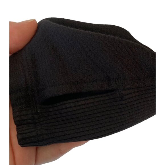 ATHLETA Black Nirvana Long Ribbed Sleeve Open-Front Knit Hoodie Cardigan Small - Picture 8 of 10